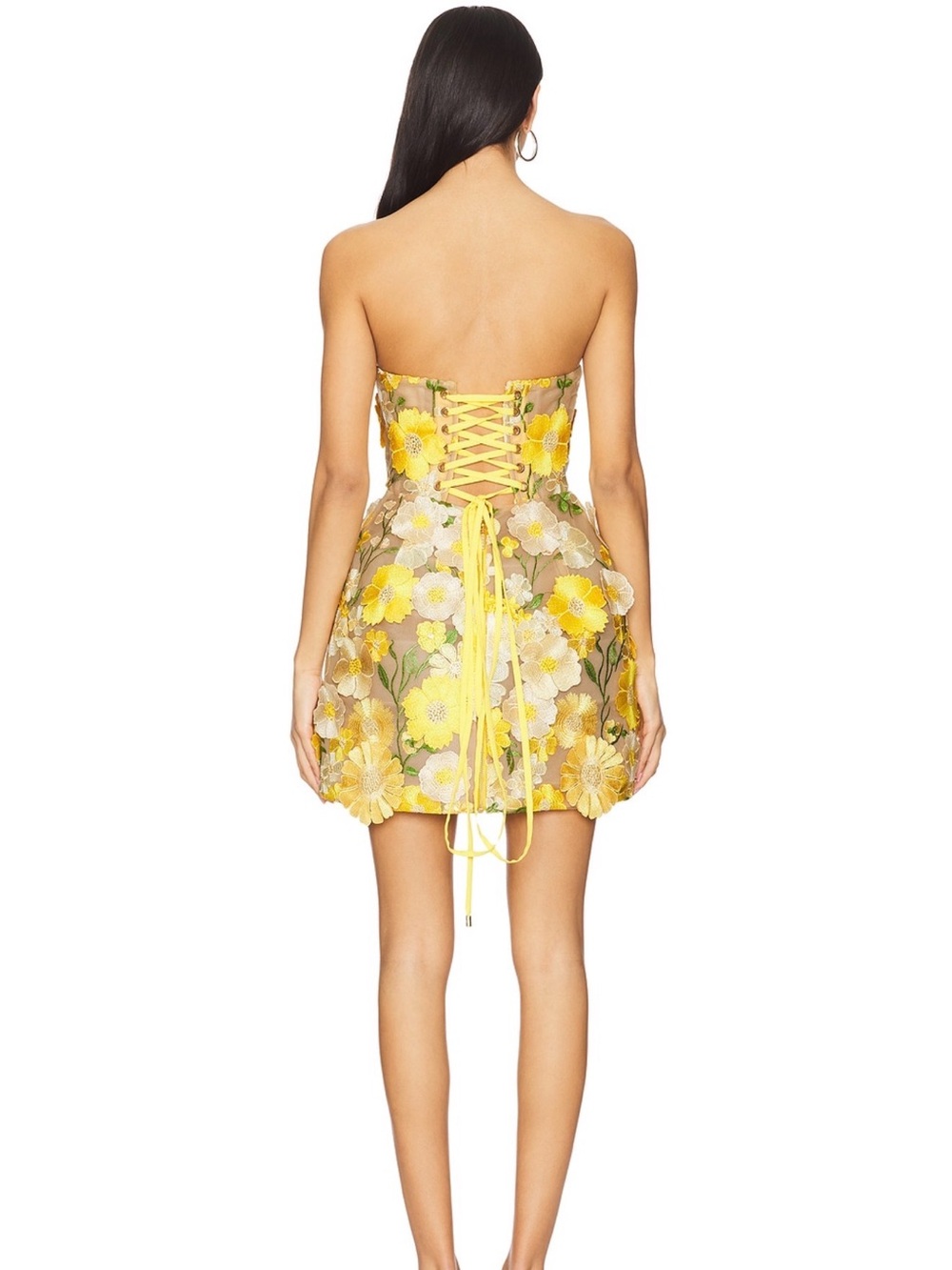 Jasmine Maraya strapless embroidered tulle mini dress - Picture 4 of 4